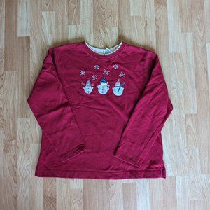 Vintage Red Snowman Ugly Christmas Sweater